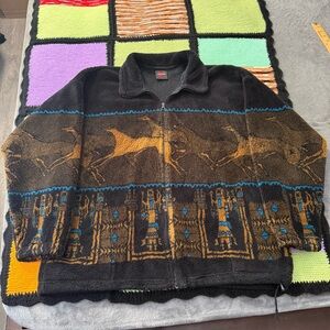 Vintage MAZMANIA XXL fleece sherpa sweater jacket